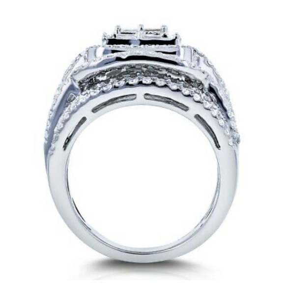 NWT 925 Sterling Silver Engagement Rings set - Picture 6 of 7